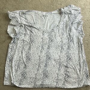 Loft flutter sleeve star print t shirt XL